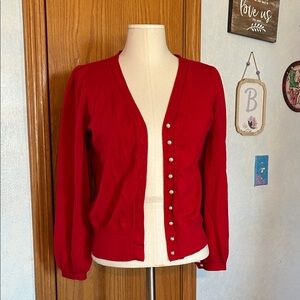 George Red Cardigan Sweater - Size Medium